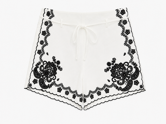 Pantalón corto borado negro