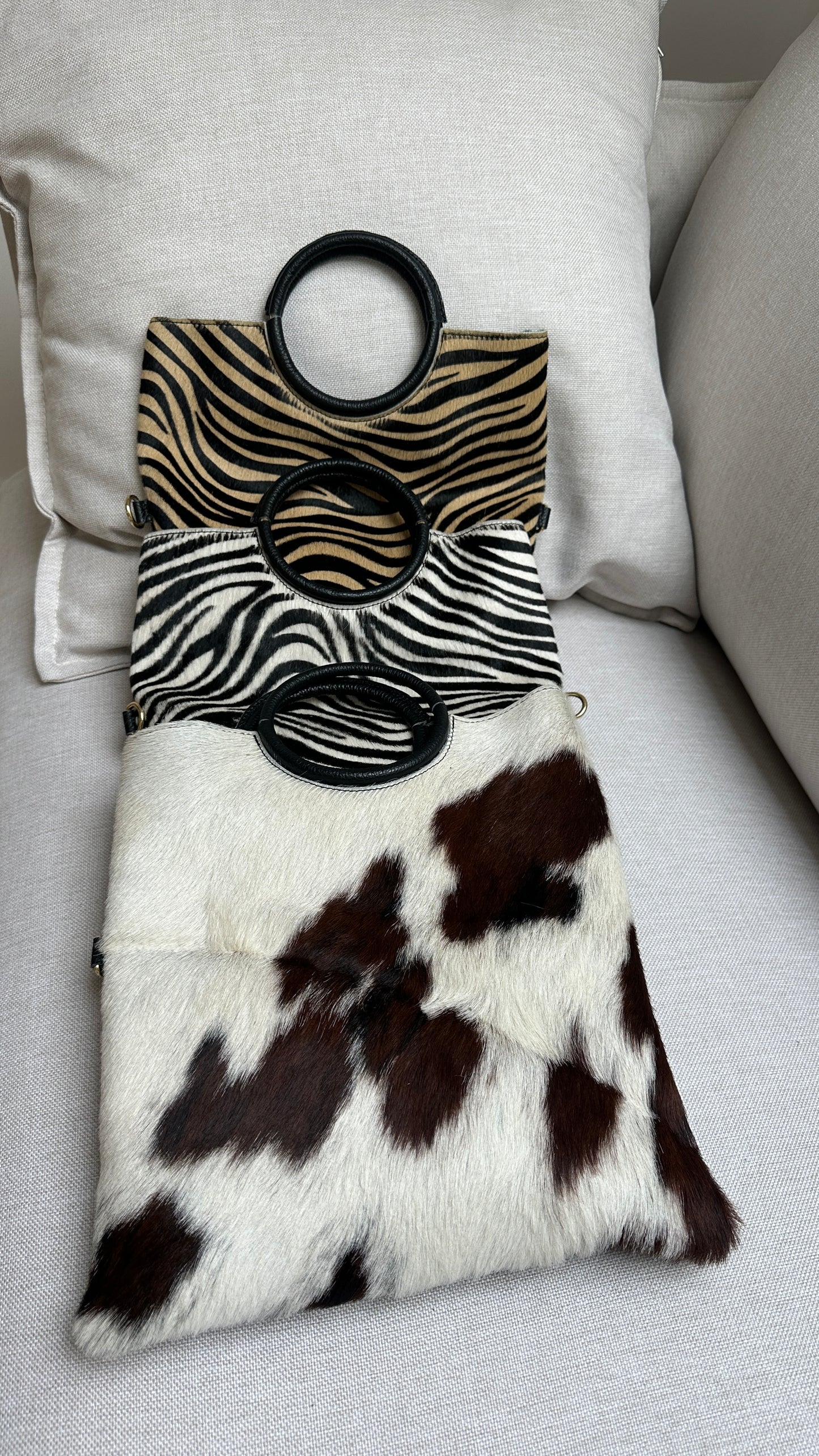 Bolso de pelo estampado