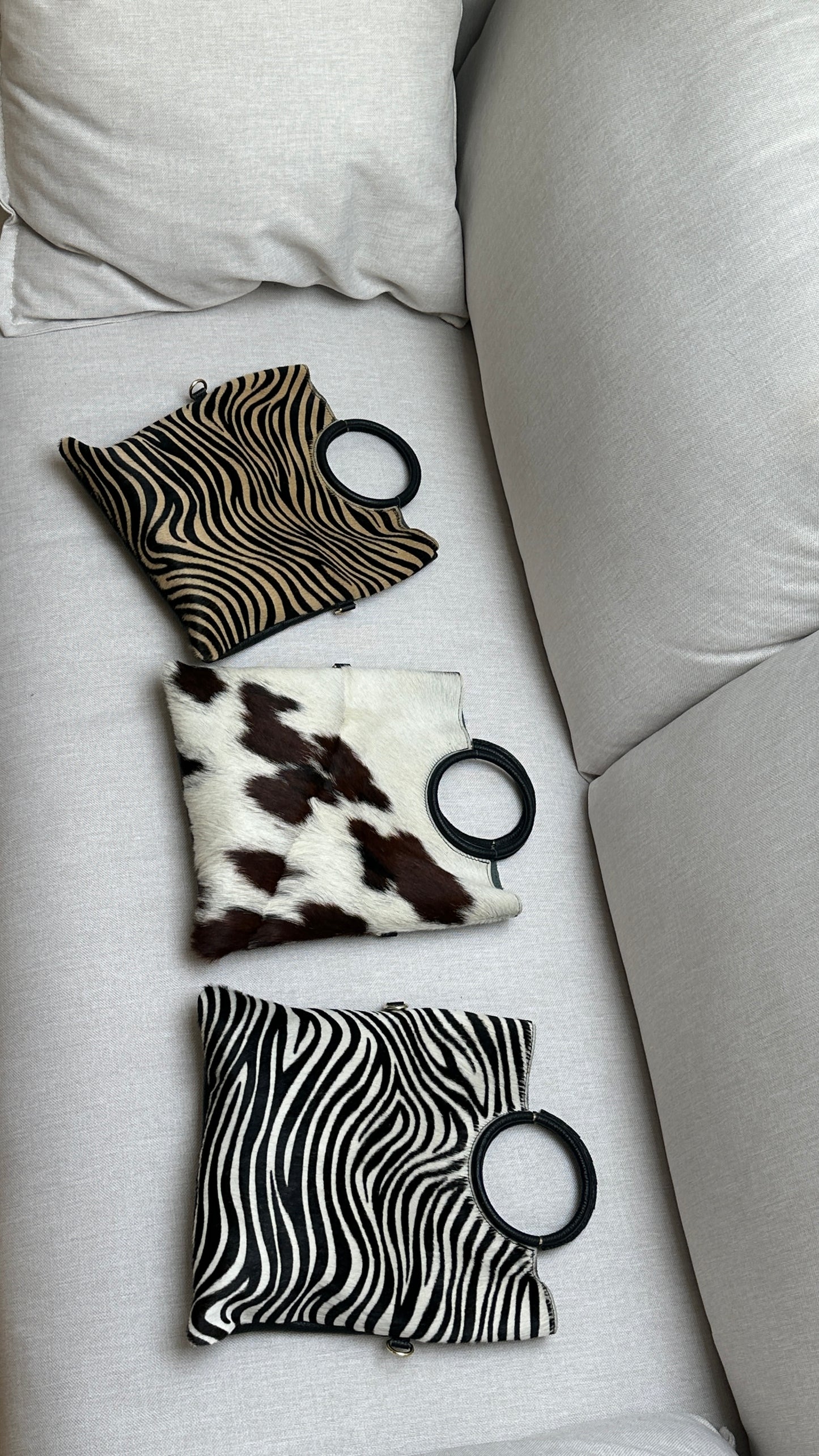 Bolso de pelo estampado