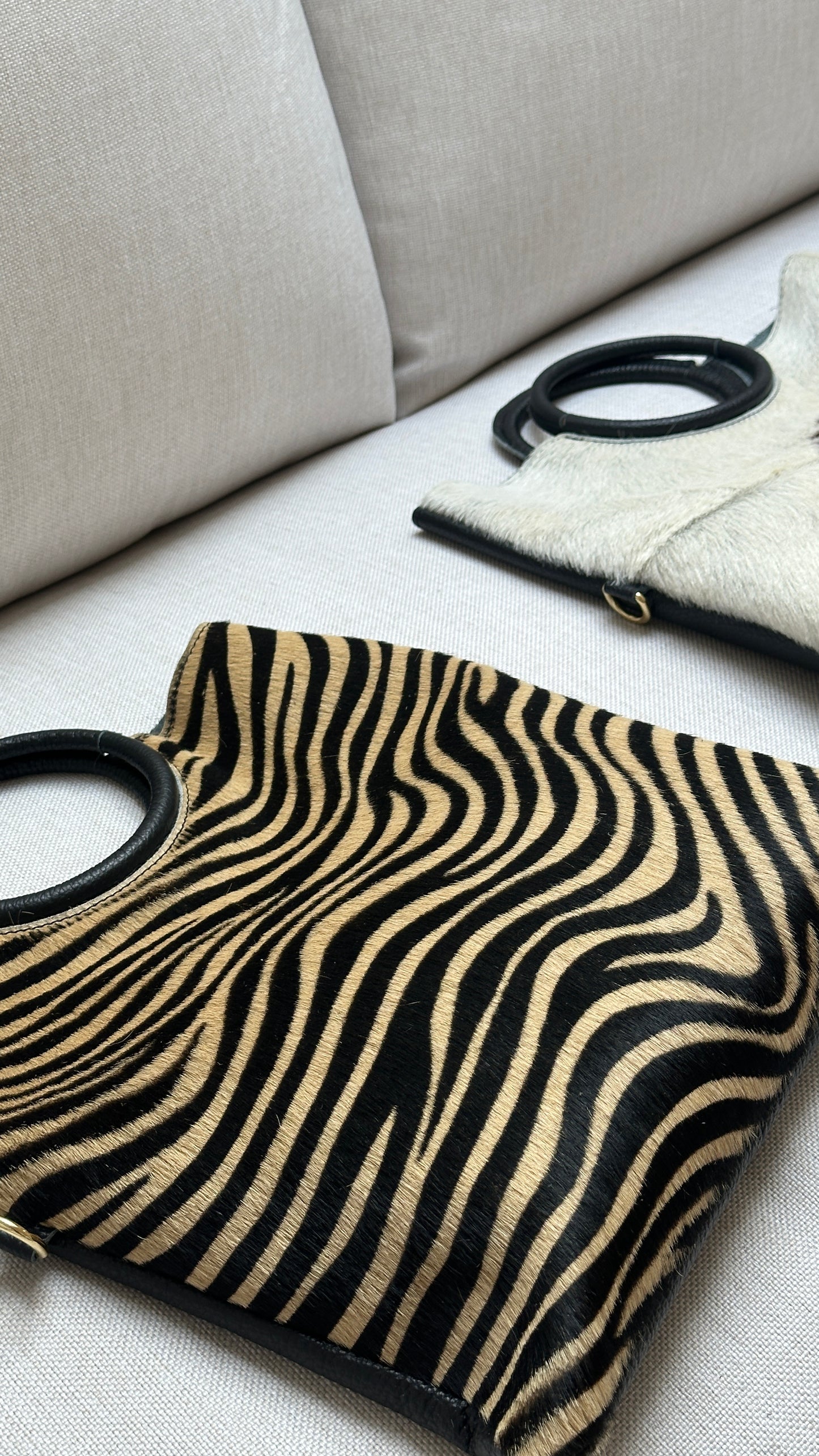 Bolso de pelo estampado