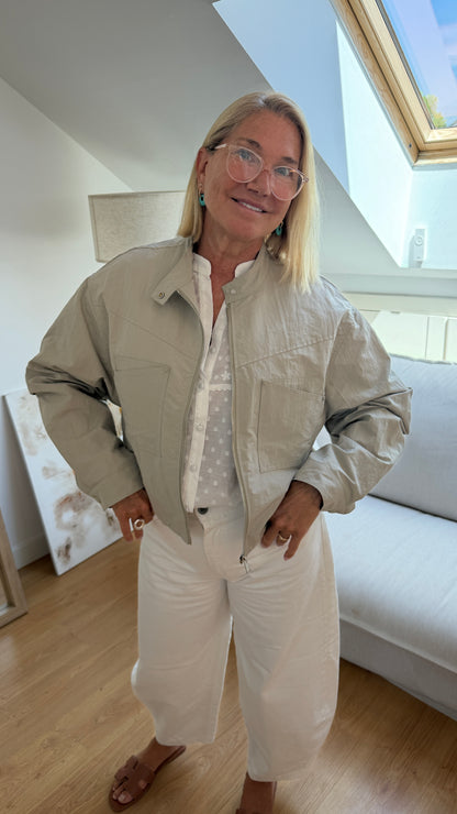 Cortavientos Bomber Beige