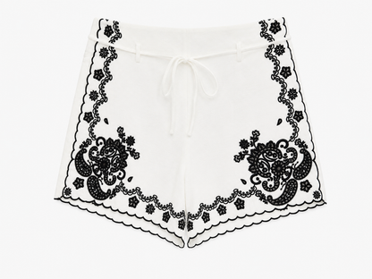 Pantalón corto borado negro