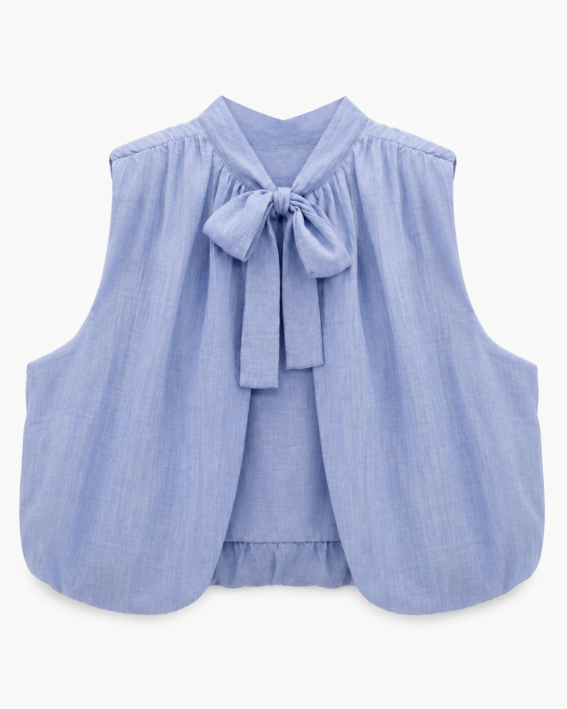 Blusa halter espalda descubierta azul