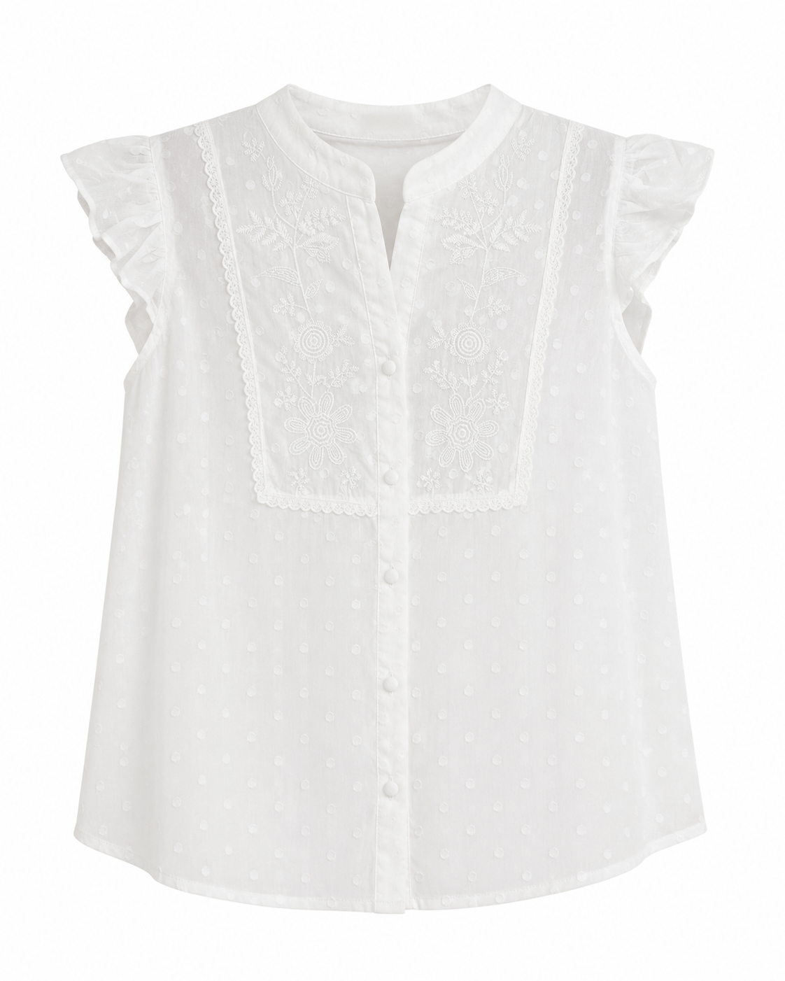 Camisa Blanca Bordada