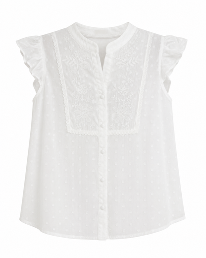 Camisa Blanca Bordada