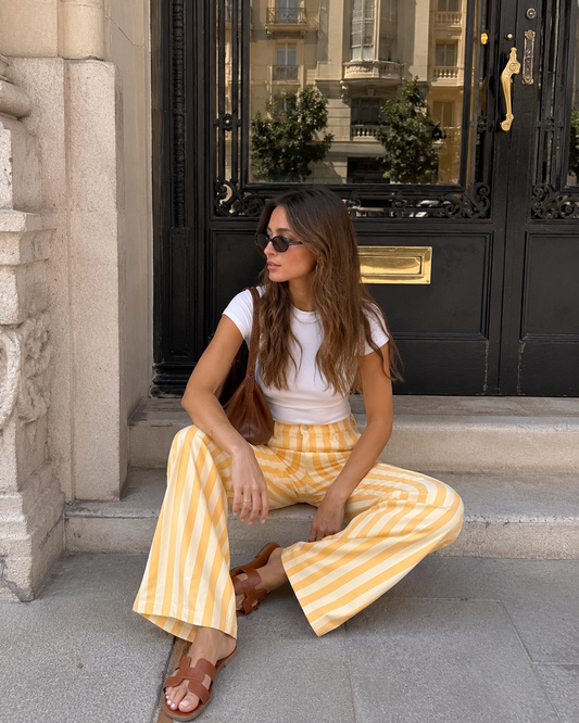 Pantalón Rayas Amarillo