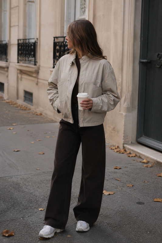 Cortavientos Bomber Beige