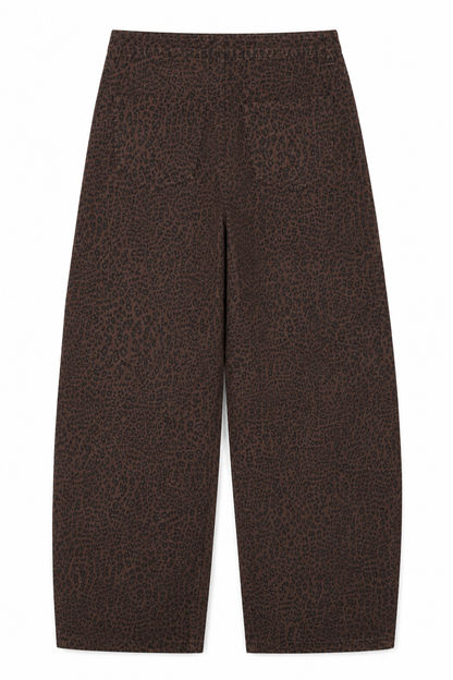 Jeans Barrel Marrón Animal Print