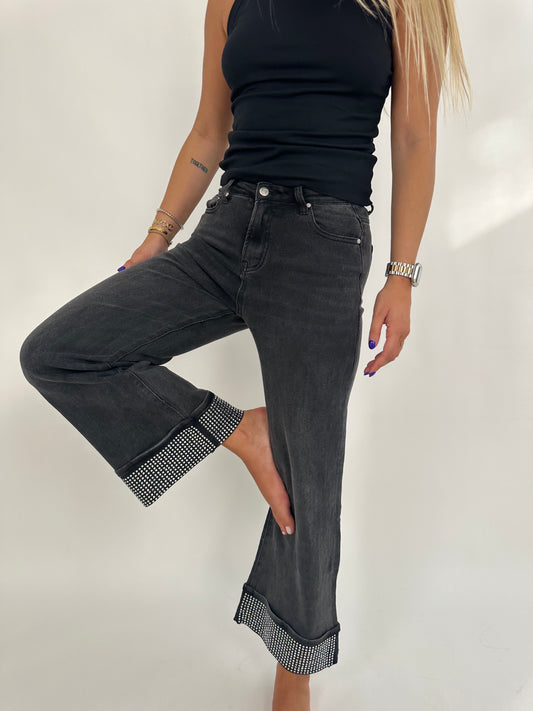 Pantalón negro Strass